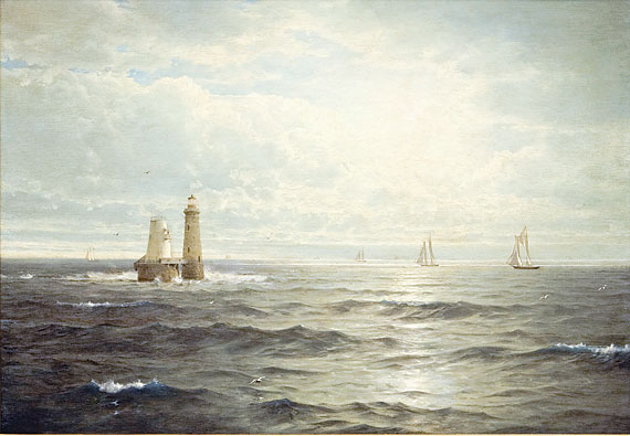 Whaleback Lighthouse off Portsmouth, New Hampshire