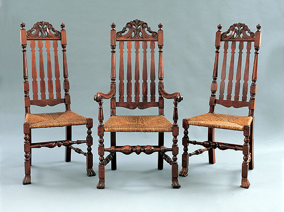 New England William and Mary Dining Chairs