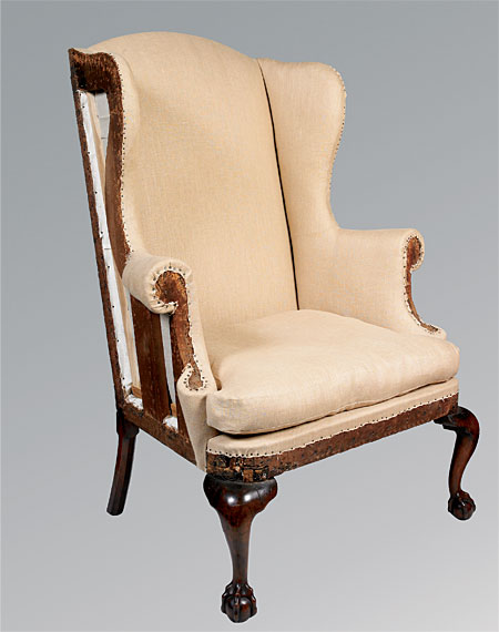 Rare & Successful Southern Chippendale Wing Chair