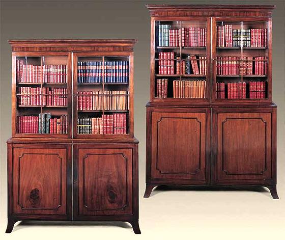 Pair Mahogany Bookcases