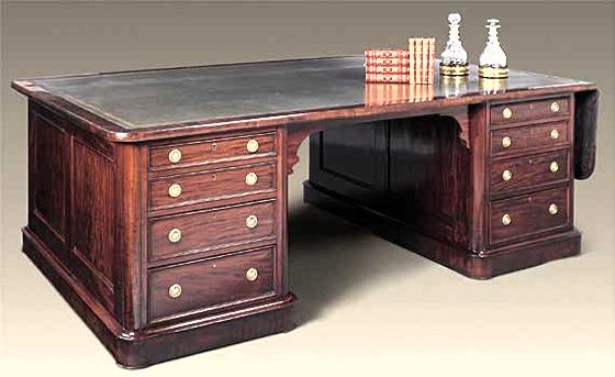 Mahogany Partner's Desk