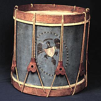 Painted Massachusetts Militia Snare Drum