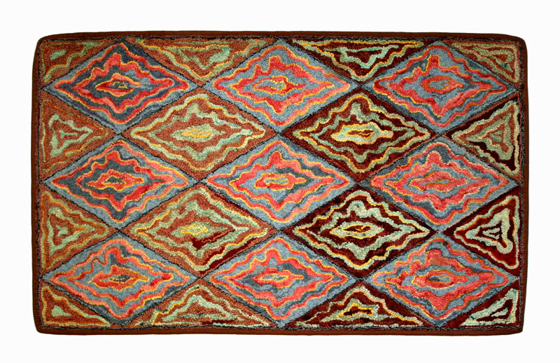 Geometric Hooked Rug