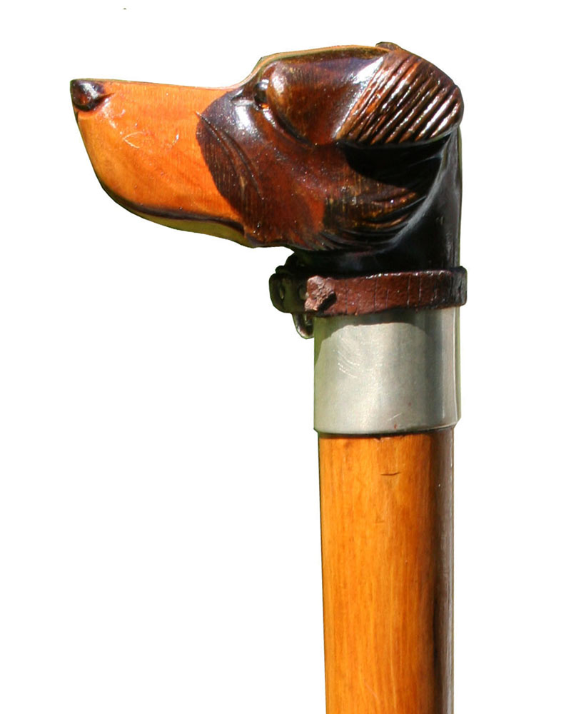 Hound Head Walking Stick