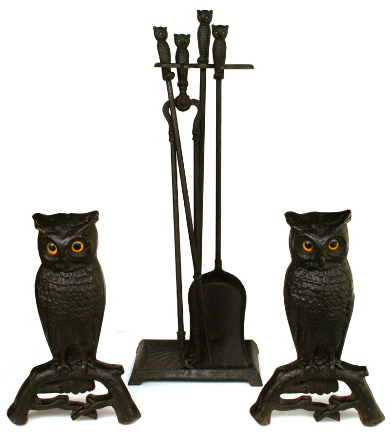 Owl Andirons