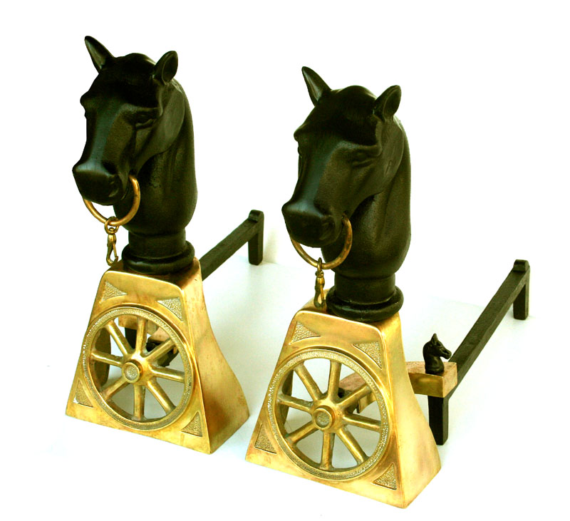 Horse Andirons