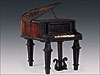 Tramp Art Miniature Baby Grand Piano