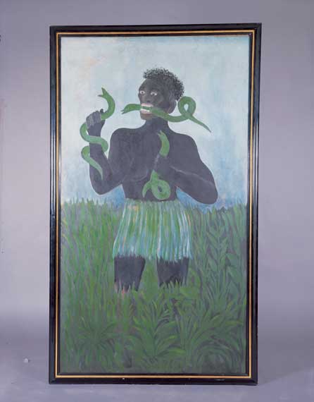 Black Man in Thick Green Foliage