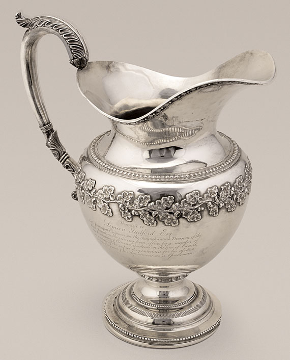 Presentation Water Pitcher by J. C. Farr, ca. 1830