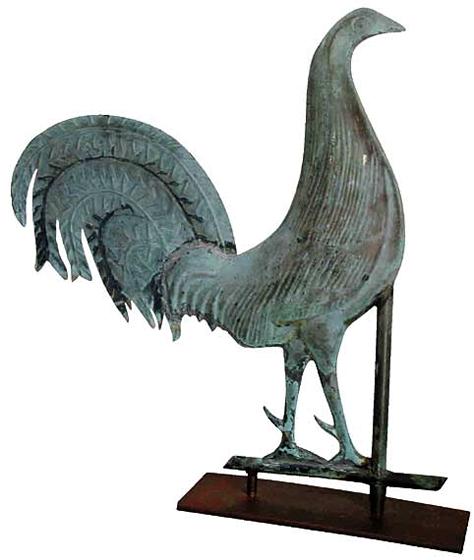 Copper Gamecock Weathervane