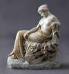 Italian White Marble Reclining Lady