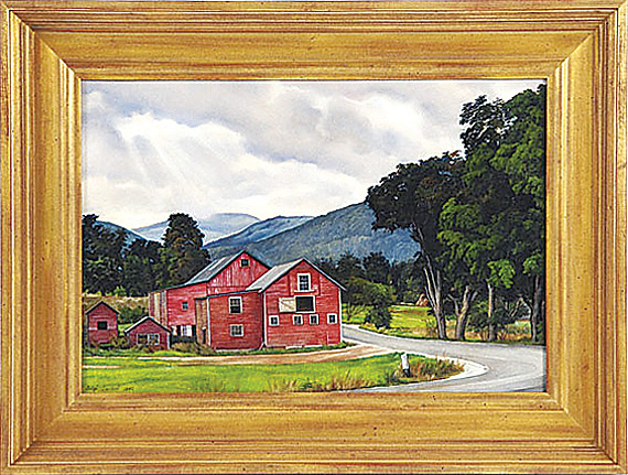 Red Barns in a Vermont Landscape