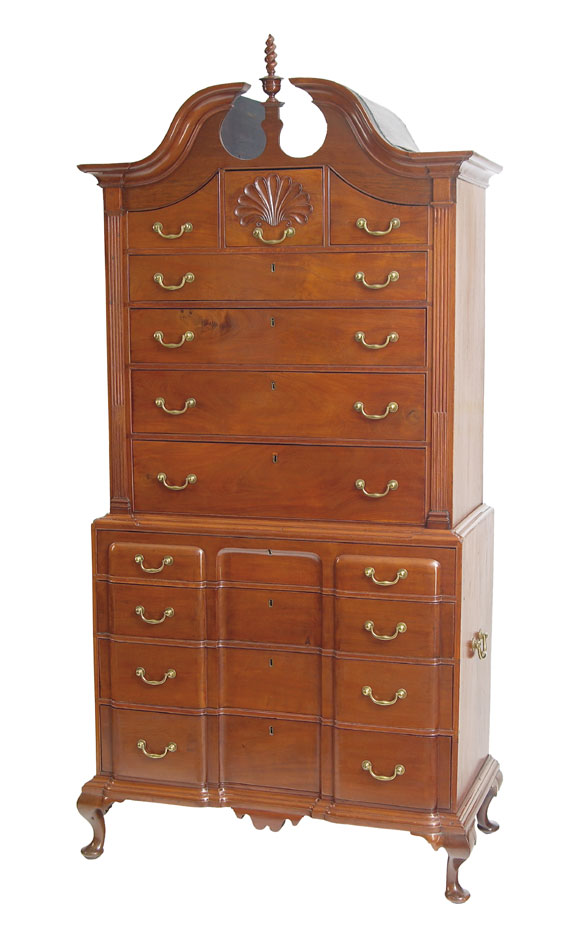 Block Front, Bonnet-Top Chest-on-Chest