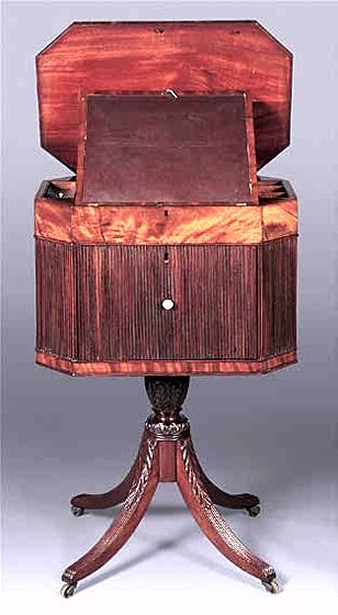Mahogany Lift Top Sewing Stand