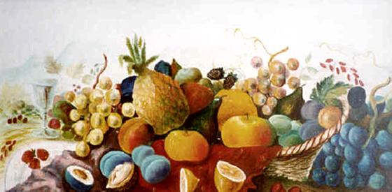 Still Life with Fruit, Outdoors