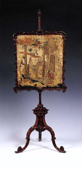 George III Mahogany Firescreen