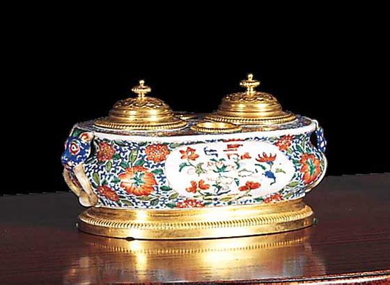 Chinese Export Porcelain Encrier