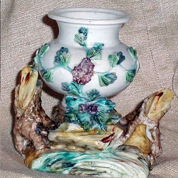 Ceramic, Chantilly, French Urn-shaped Vase