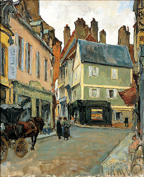 <i>Street in Dinan, Brittany</i>