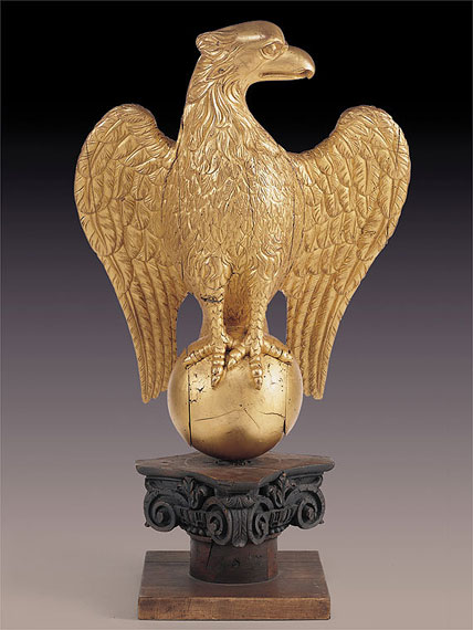 Large gilt-carved American eagle