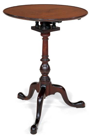 Queen Anne Mahogany Birdcage Candlestand