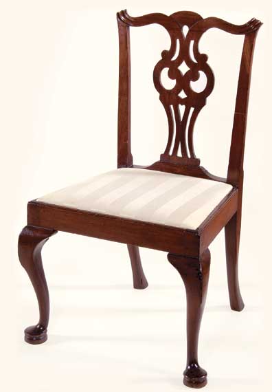 Set of Six Queen Anne Mahogany Side Chairs