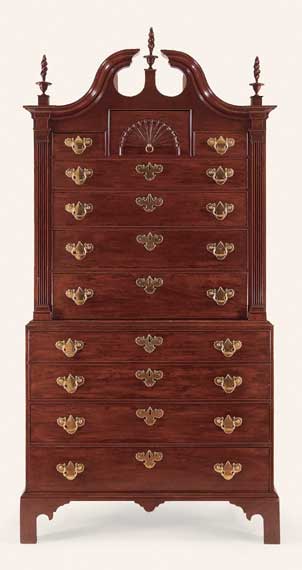 Thomas Walley Chippendale Chest-on-Chest