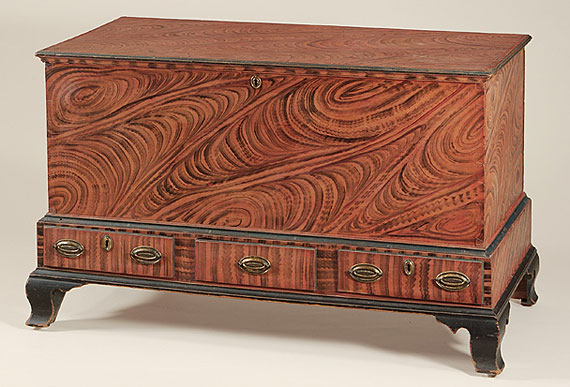 Outstanding Penn. Paint Decorated Blanket Chest