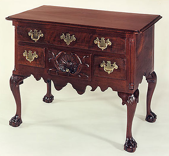 Chippendale Carved Walnut Lowboy