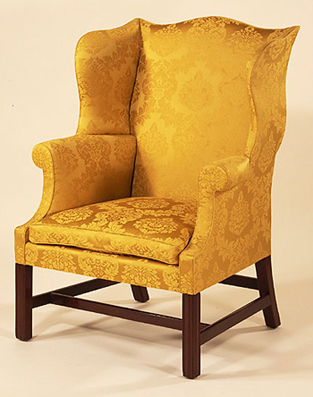 Chippendale Mahogany Wing Chair (2)