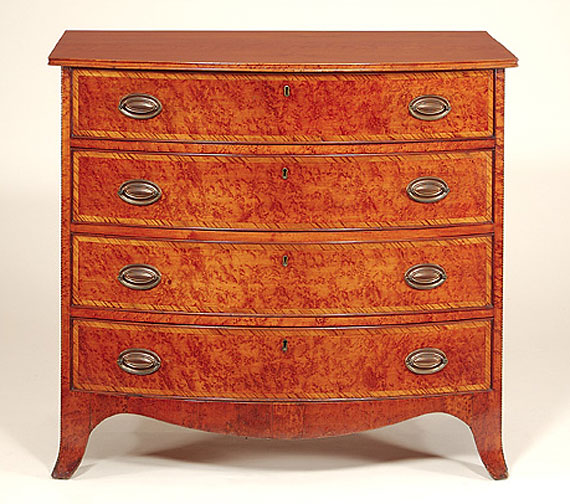 Federal Inlaid Birds-Eye Chest of Drawers