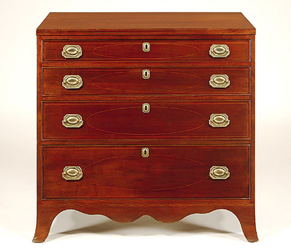 Hepplewhite Inlaid Cherry Chest of Drawers