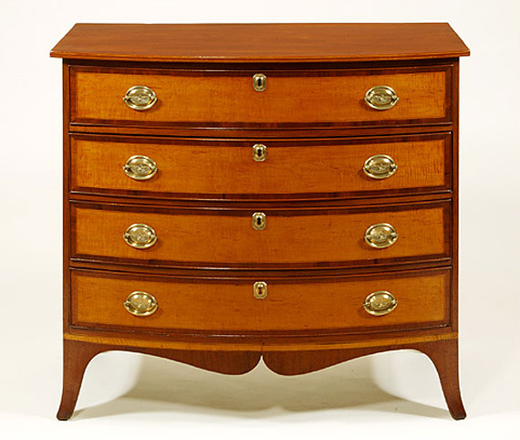 Fdrl. Inlaid Mahogany Swell Front Chest of Drawers