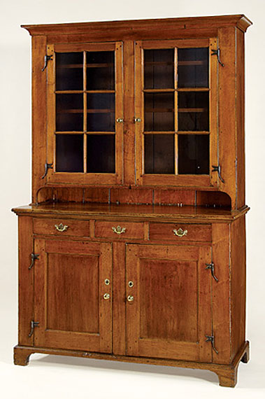 Fine Chippendale Walnut Hutch Cupboard