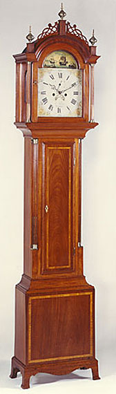 Federal Inlaid Mahogany Tall Case Clock