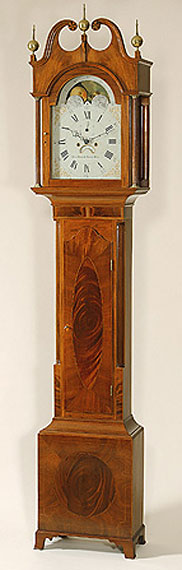 Hepplewhite Inlaid Mahogany Tall Case Clock (3)