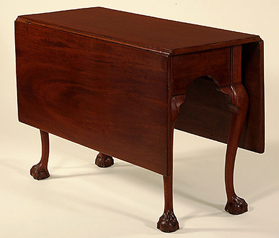 Chippendale Mahogany Drop Leaf Dining Table
