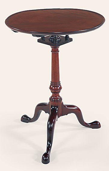 Queen Anne Mahogany Candlestand (2)