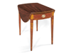 Inlaid Mahogany Oval-Top Pembroke Table