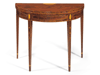 Hepplewhite Inlaid Mahogany Demi-Lune Card Table