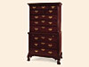 Chippendale Figured Mahogany Chest-on-Chest