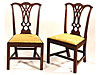 Pair of Chippendale Carved Mahogany Side Chairs