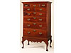 Queen Anne Figured Walnut Chest-on-Frame