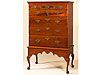 Queen Anne Figured Walnut Chest-on-Frame (2)