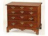 Chippendale Birch Low Chest of Drawers