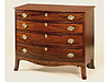 Rare Federal Bellflower Chest of Drawers
