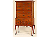 Queen Anne Maple Flat-Top Highboy