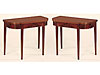 Pair of Hepplewhite Inlaid Mahogany Card Tables