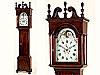 Chippendale Carved Mahogany Tall Case Clock