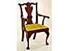 Queen Anne Carved Walnut Three Shell Armchair